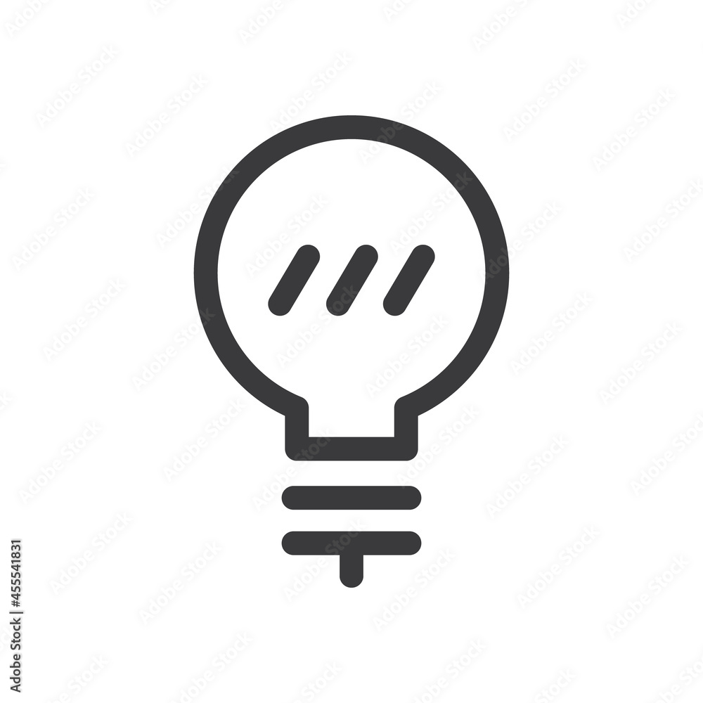 Light bulb linear vector icon. Idea symbol, electric lamp. Light bulb linear vector icon. Idea symbol, electric lamp.