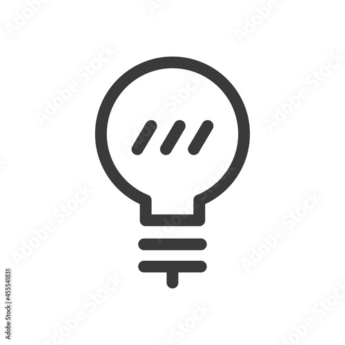 Light bulb linear vector icon. Idea symbol, electric lamp.