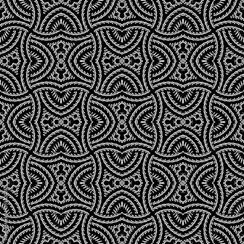 Abstract colorful seamless jacquard mosaic pattern. Design for fabric, wallpaper, paper, cover, weaving, packaging, tile, ceramics. Background for fashion textiles.