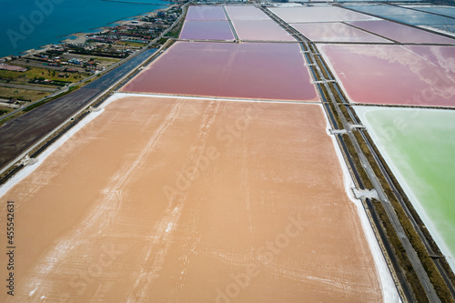 Vista aerea delle saline di margherita di savoia photo