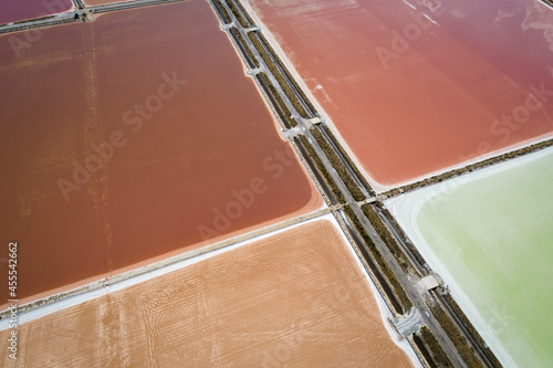 Vista aerea delle saline di margherita di savoia