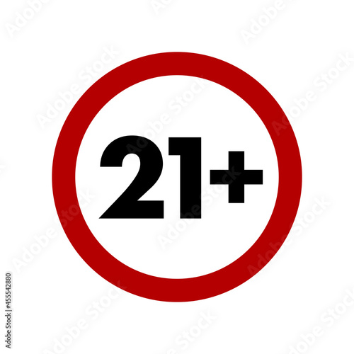 21 plus icon, under twenty one years old prohibition sign, adults only symbol isolated on white. Vector illustration Free Download 21 plus icon, under twenty one years old prohibition sign, adults only symbol isolated on white. Vector illustration - GFXLoad
