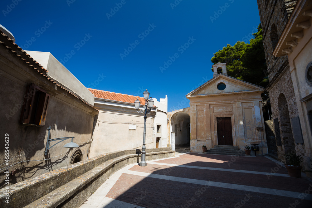 Fototapeta premium Panorama della città di castellabate, cilento