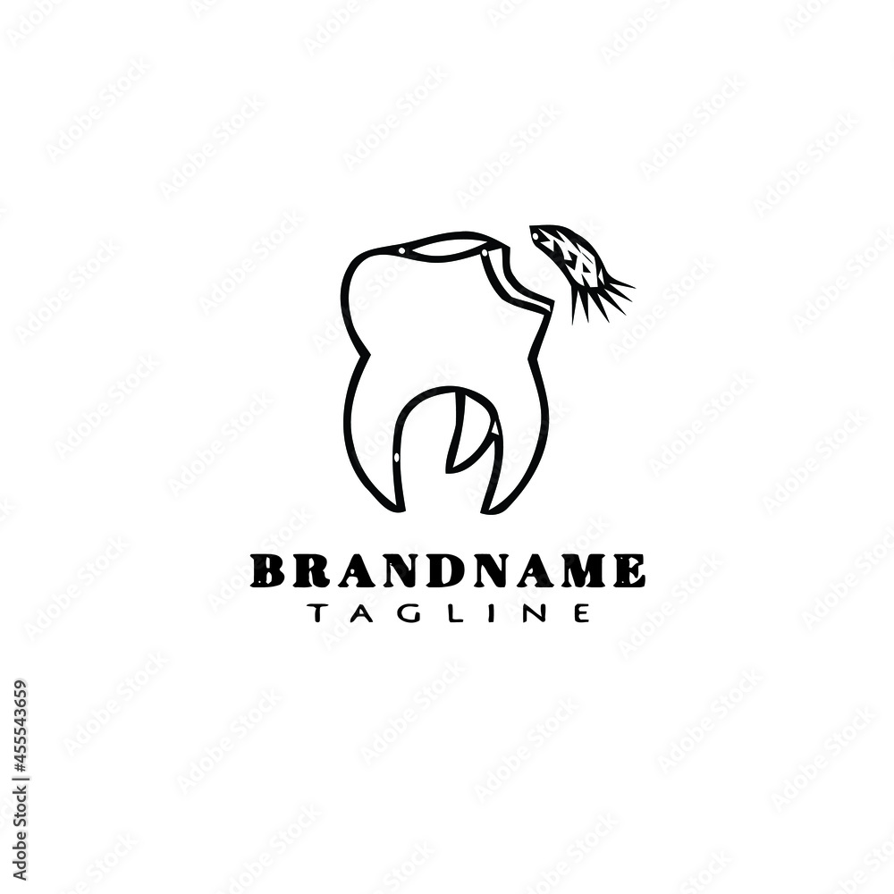 dental logo icon design template vector