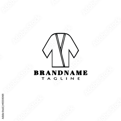 karate clothes kimono logo black isolated vector