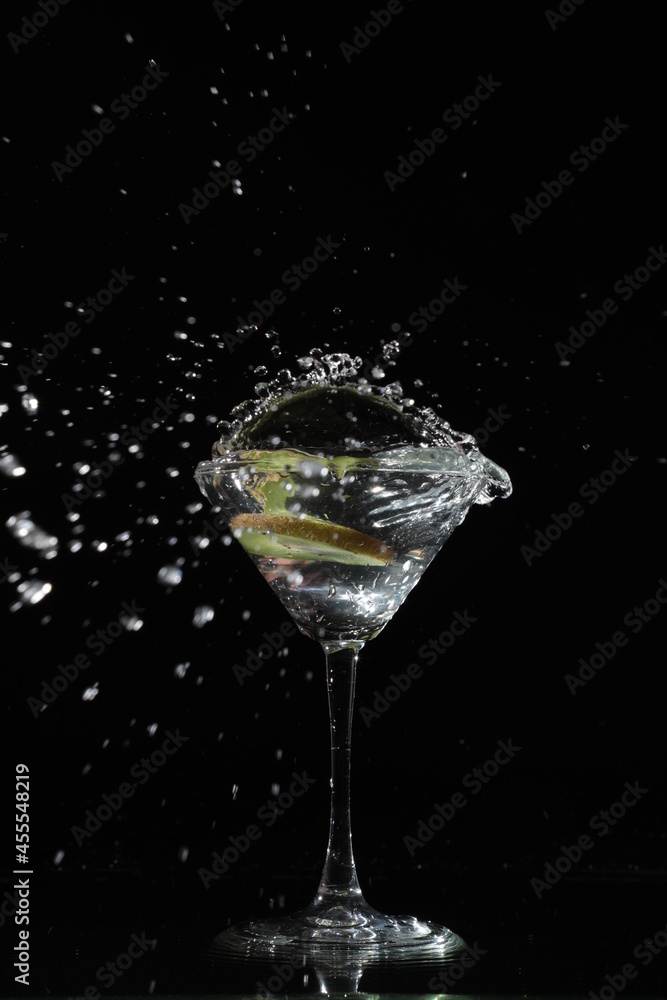 martini glass with lemon martini glass with lemon