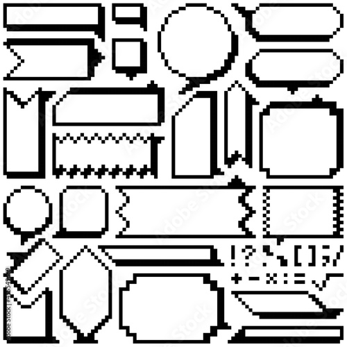 Vector Collection Set of Pixel Dialog Box Designs