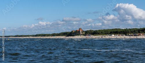 panorama view of the beaches at Leba in northern Poland on the Baltic Sea