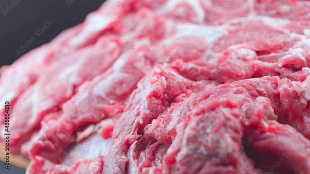 Fresh raw chopped cow meat Fresh raw chopped cow meat