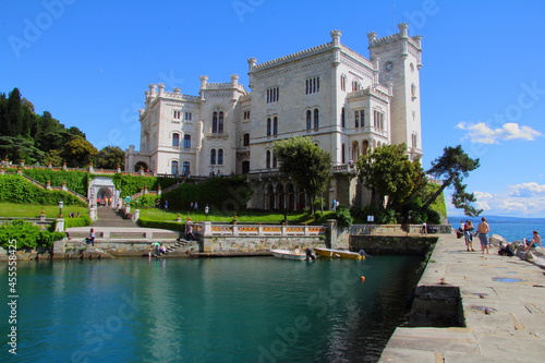 External view of the Miramare Castle of Trieste