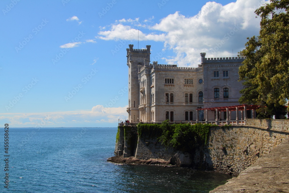 External view of the Miramare Castle of Trieste