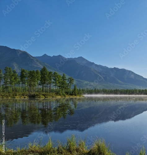 Reflection of the mountains in the lake