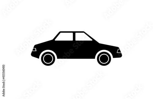 Simple sedan car flat icon