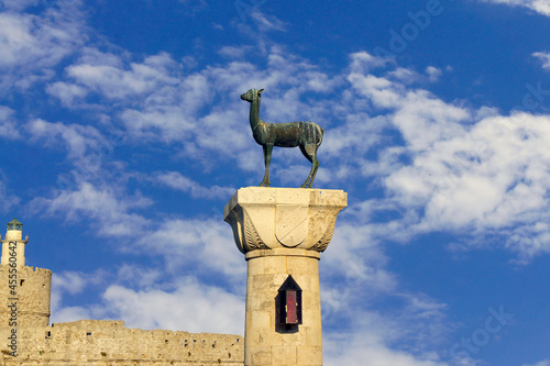 Картината върху платно Mandraki harbor wir colossus of rhodes