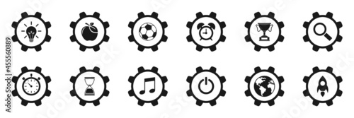 Education concept with gears. College, university, school. Illustration.