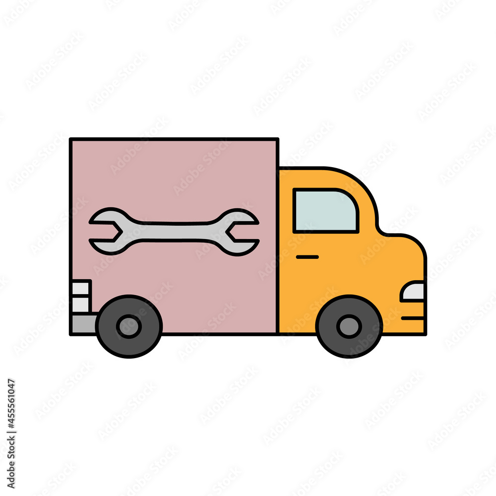 car service, automobile, truck line icon colored. element of car repair illustration icons. Signs, symbols can be used for web, logo, mobile app, UI, UX car service, automobile, truck line icon colored. element of car repair illustration icons. Signs, symbols can be used for web, logo, mobile app, UI, UX