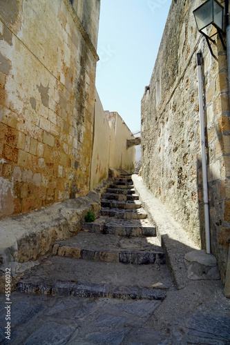 narrow alleys of Lindos on Rhoes Island photo