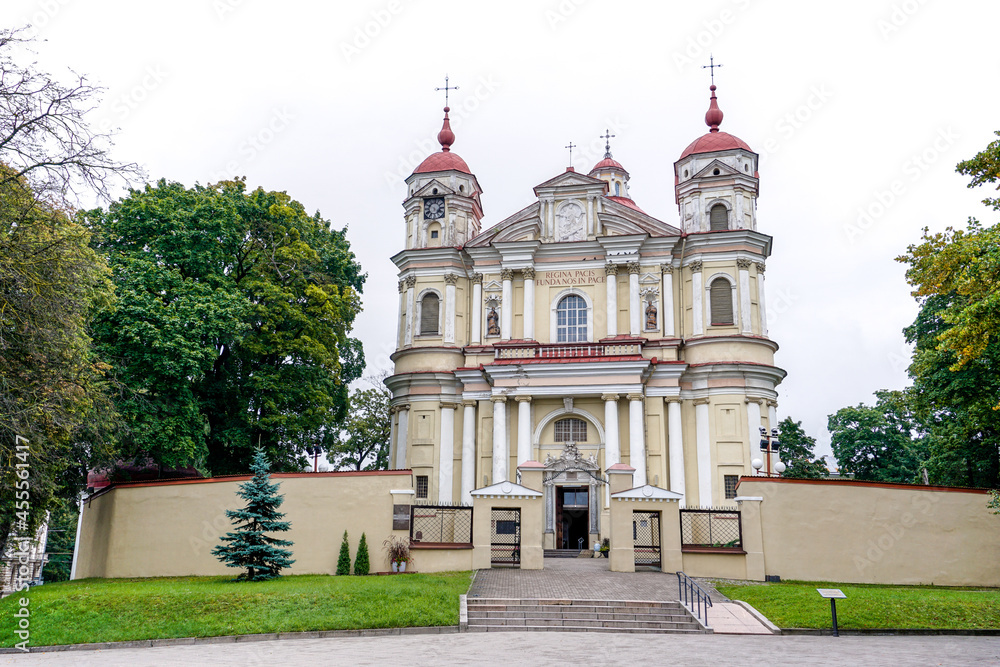 view of the Church of Saint Peter and Saint Paul in Vilnius view of the Church of Saint Peter and Saint Paul in Vilnius