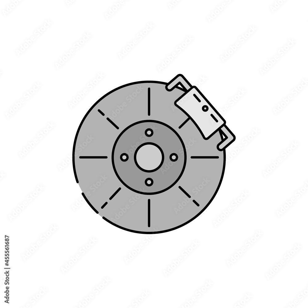 brake disc, garage, repair line icon colored. element of car repair illustration icons. Signs, symbols can be used for web, logo, mobile app, UI, UX brake disc, garage, repair line icon colored. element of car repair illustration icons. Signs, symbols can be used for web, logo, mobile app, UI, UX