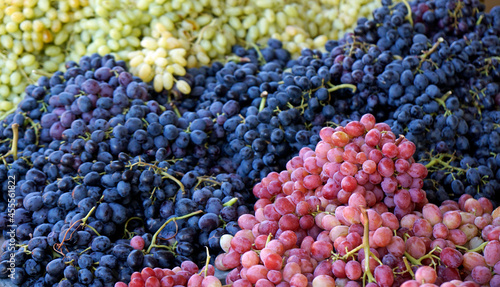 grapes on a market in rhodes photo