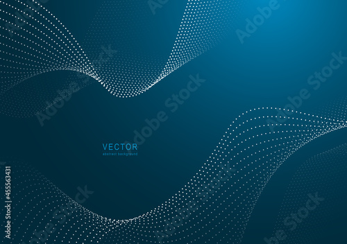 Abstract particle background. Vector technology illustration