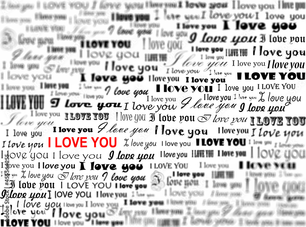 Superscription “I love you” with a bokeh imitation Superscription “I love you” with a bokeh imitation