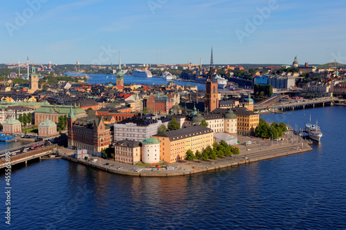 Aerial view of Gamla Stan (Old city) in Stockholm, Sweden