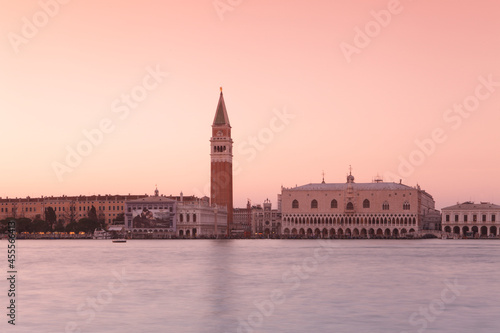 Doge's Palace and St. Mark's campanile, seen from Saint George's island, Venice, Italy