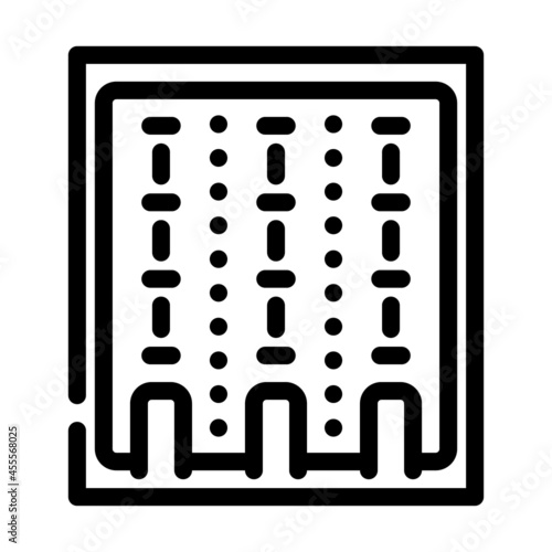 swimming pool line icon vector. swimming pool sign. isolated contour symbol black illustration