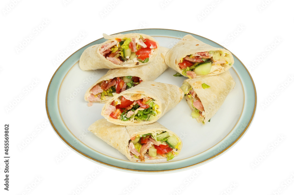 Wraps on a plate Wraps on a plate