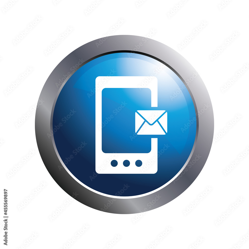 Vector mobile phone icon for web button. Vector mobile phone icon for web button.