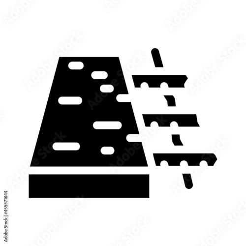 reinforced concrete floor glyph icon vector. reinforced concrete floor sign. isolated contour symbol black illustration