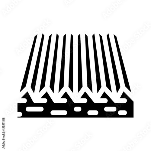 tactile flooring glyph icon vector. tactile flooring sign. isolated contour symbol black illustration