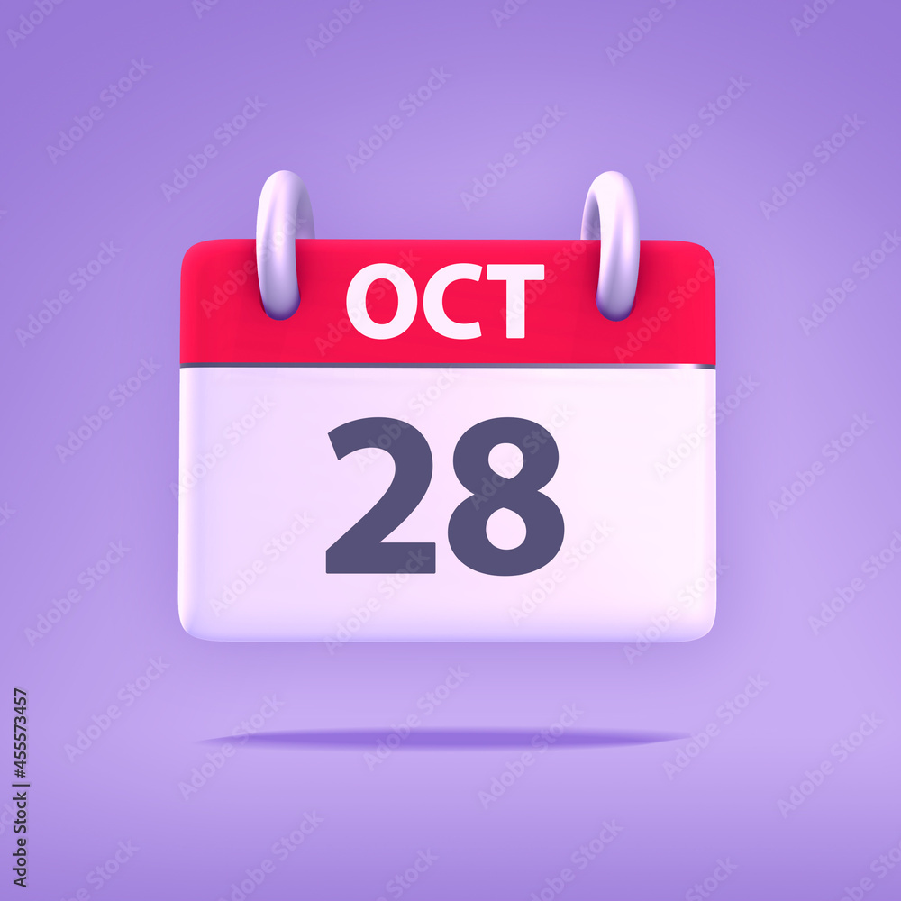 3D Calendar - October 28th