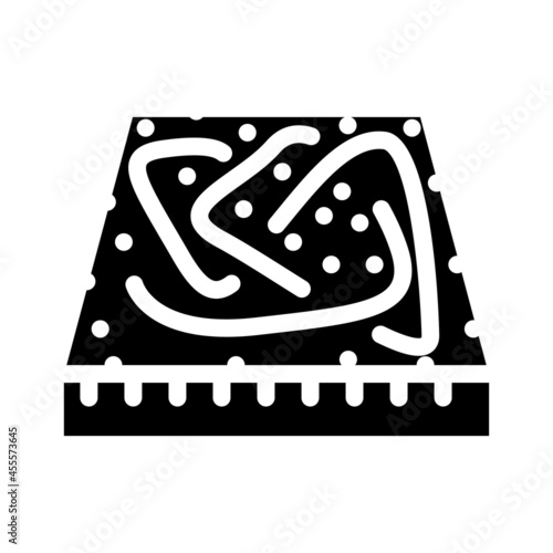 carpet floor glyph icon vector. carpet floor sign. isolated contour symbol black illustration