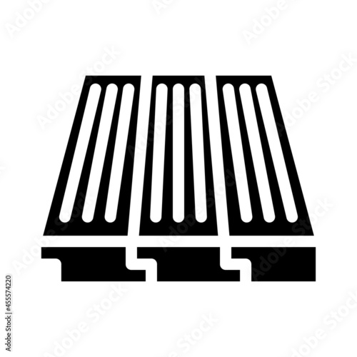 wood layer floor glyph icon vector. wood layer floor sign. isolated contour symbol black illustration