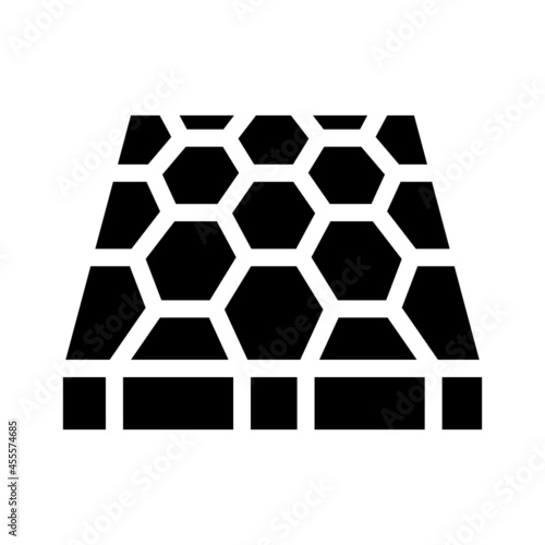 sport ground floor layer glyph icon vector. sport ground floor layer sign. isolated contour symbol black illustration
