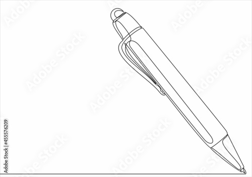 Pen line icon-continuous line vector drawing. 