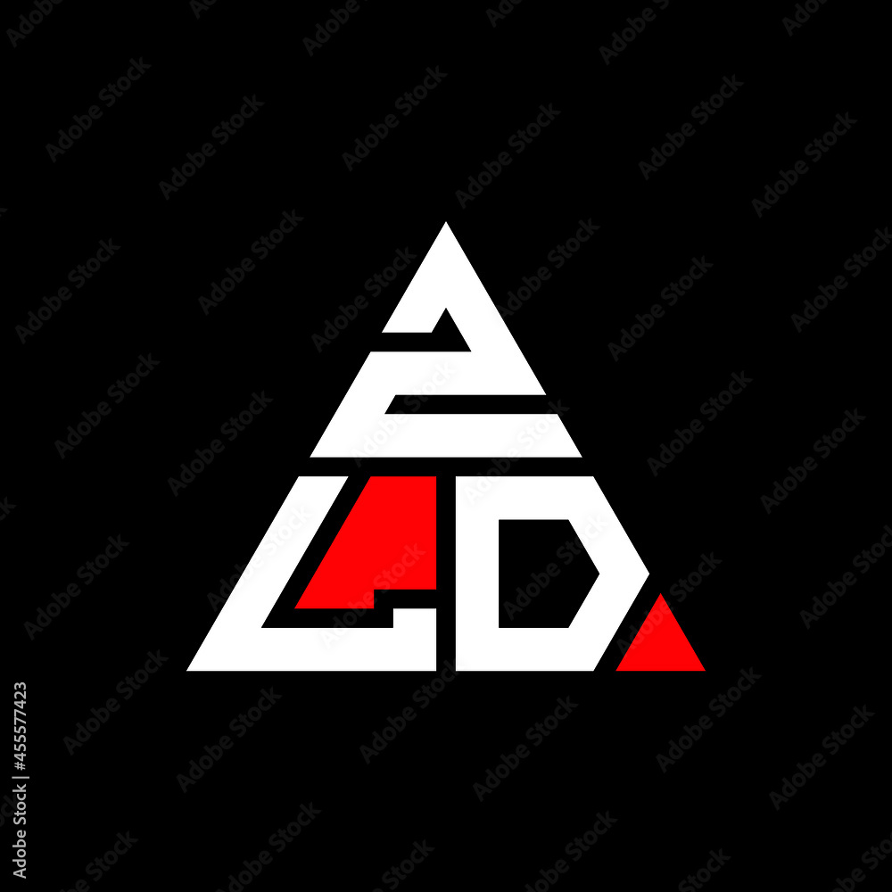 ZLD triangle letter logo design with triangle shape. ZLD triangle logo ...