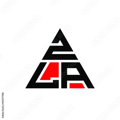 ZLA triangle letter logo design with triangle shape. ZLA triangle logo design monogram. ZLA triangle vector logo template with red color. ZLA triangular logo Simple, Elegant, and Luxurious Logo. ZLA 