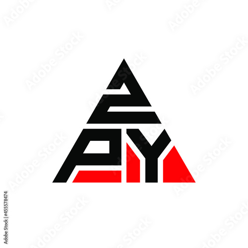 ZPY triangle letter logo design with triangle shape. ZPY triangle logo design monogram. ZPY triangle vector logo template with red color. ZPY triangular logo Simple, Elegant, and Luxurious Logo. ZPY 