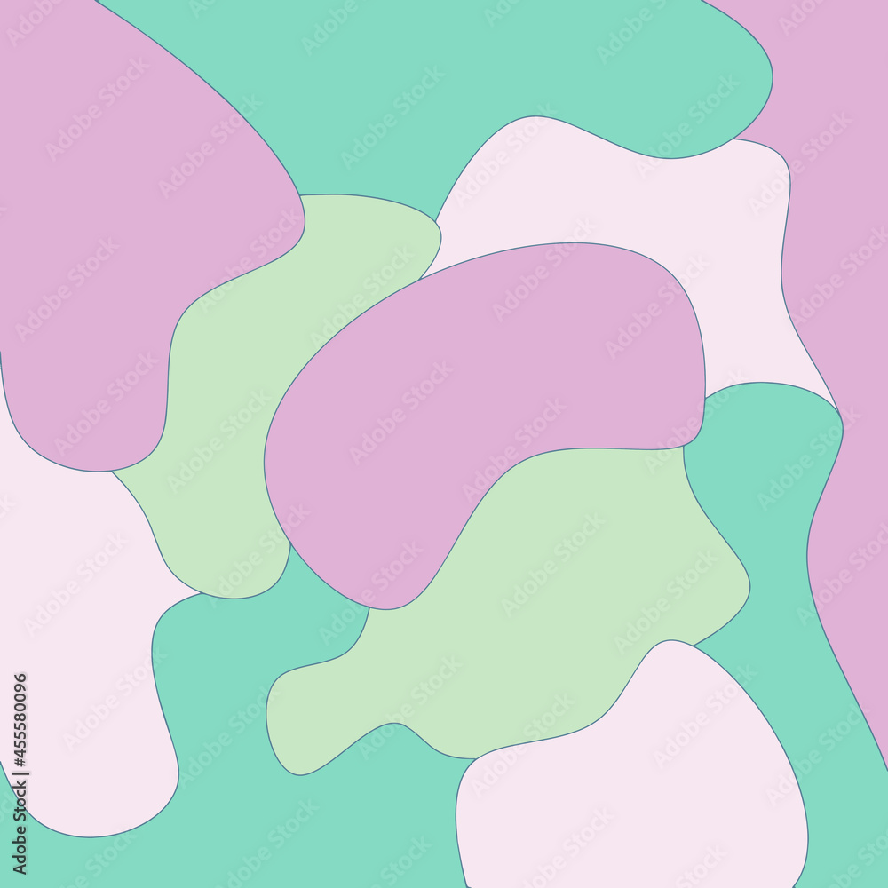 Abstract design for print, pattern. Pink and green spots. Abstract original design.