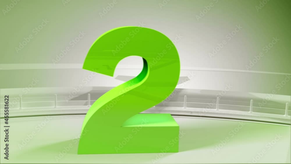 Countdown GO! Colorful 3D numbers countdown 1-10.