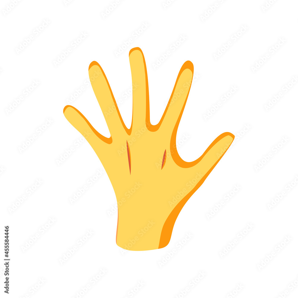 Obraz premium Isolated hand doing sign language Vector illustration