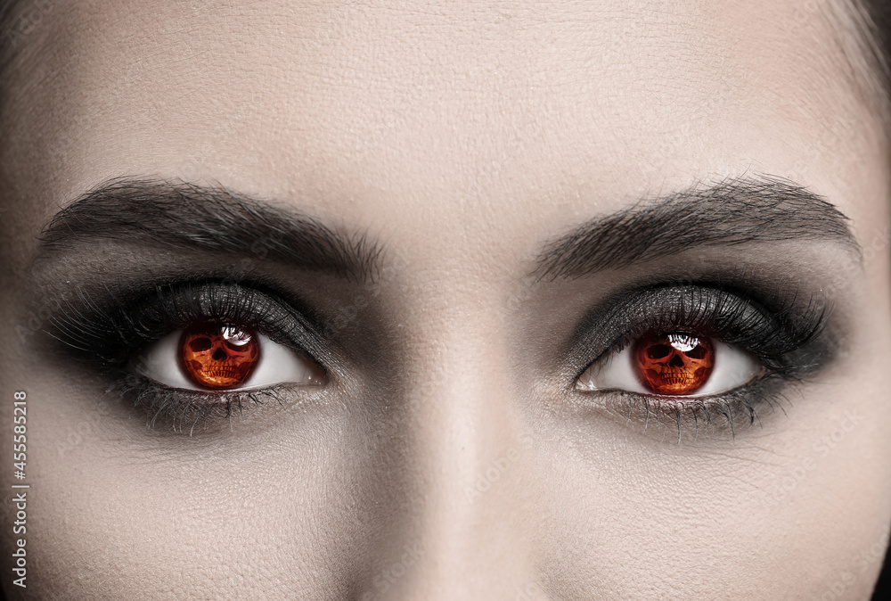 Young woman with beautiful makeup, closeup Young woman with beautiful makeup, closeup