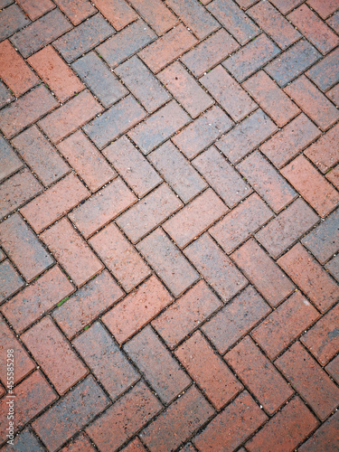 Patterned red brick floor ideal for a background