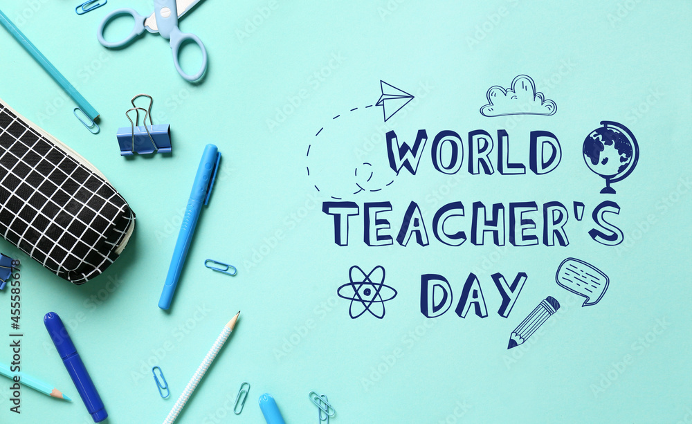 Beautiful greeting card for Happy Teacher's Day Beautiful greeting card for Happy Teacher's Day