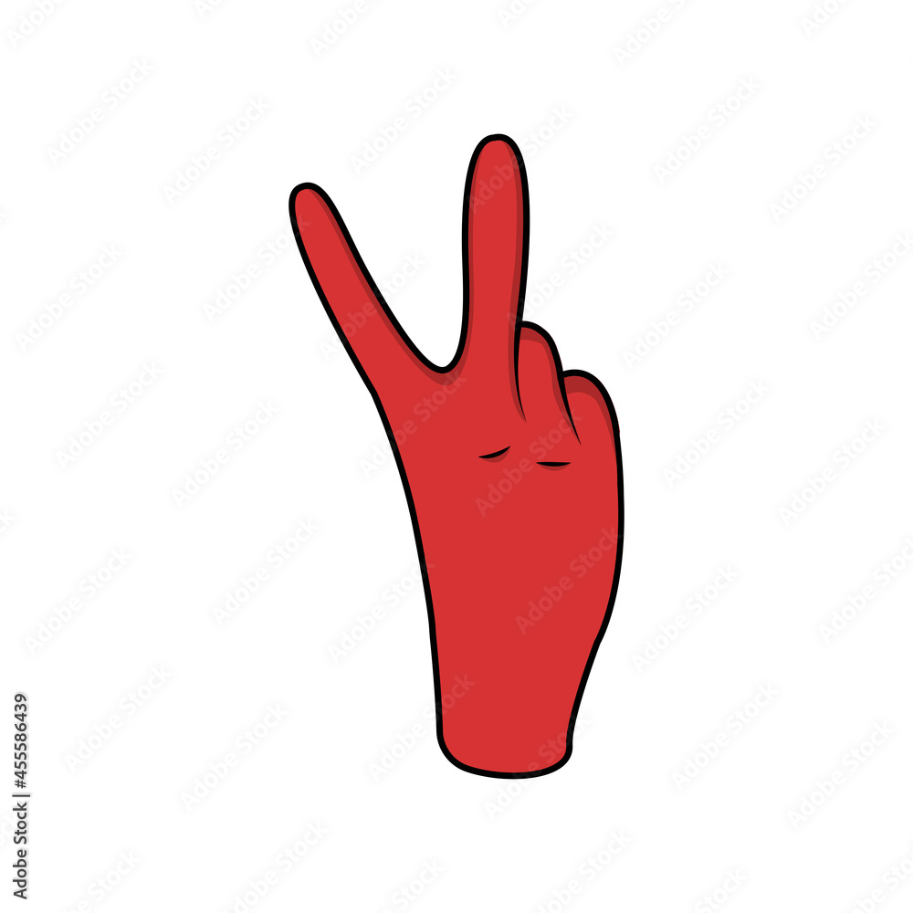 Isolated hand doing sign language Vector illustration Isolated hand doing sign language Vector illustration