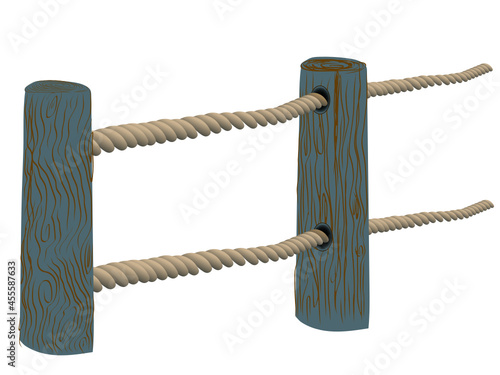 Pier pylons with rope guides