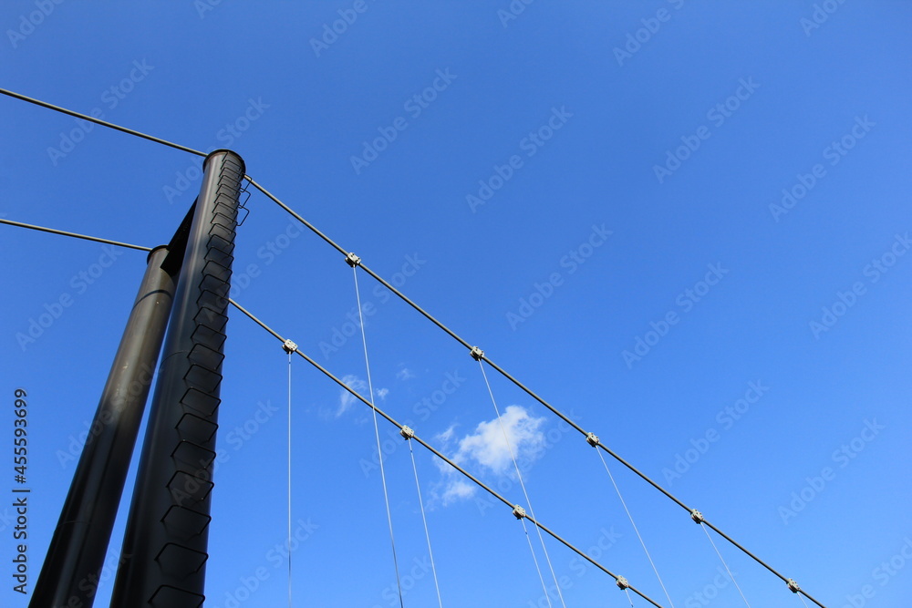 Obraz premium 吊り橋の一部分(上部)